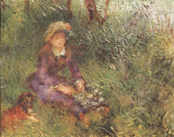 Pierre Renoir Madame Renoir met hond